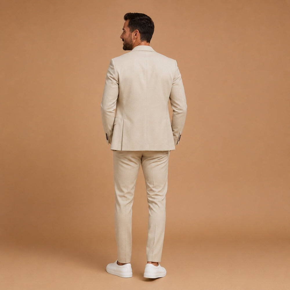 Miguel | Moška dvodelna obleka slim fit s klasičnim ovratnikom