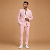 Miguel | Moška dvodelna obleka slim fit s klasičnim ovratnikom