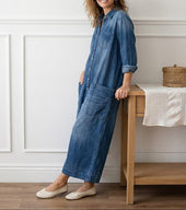 Mónica -  Macacão de Algodão Denim