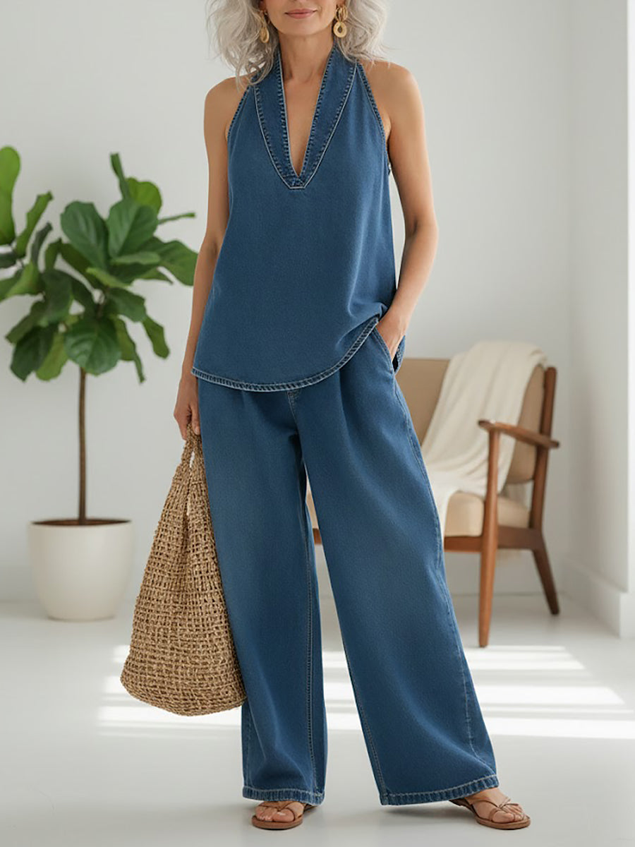 Rita | Conjunto Denim de Duas Peças
