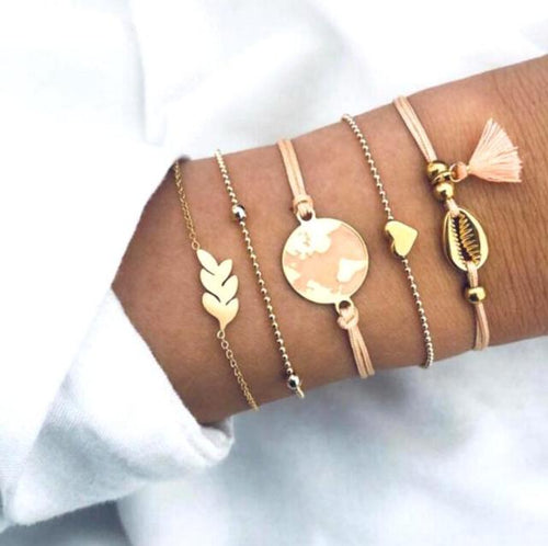 Leocádia | Conjunto de 5 Pulseiras
