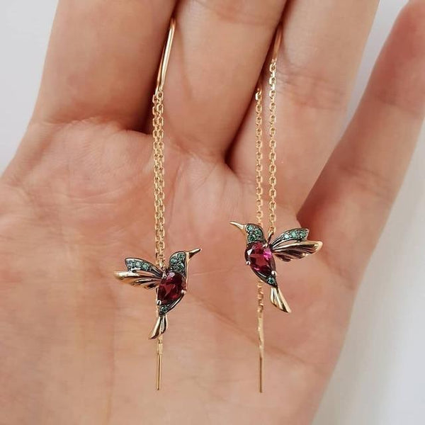 Débora | Brincos Colibri Esmalte e Zircónias
