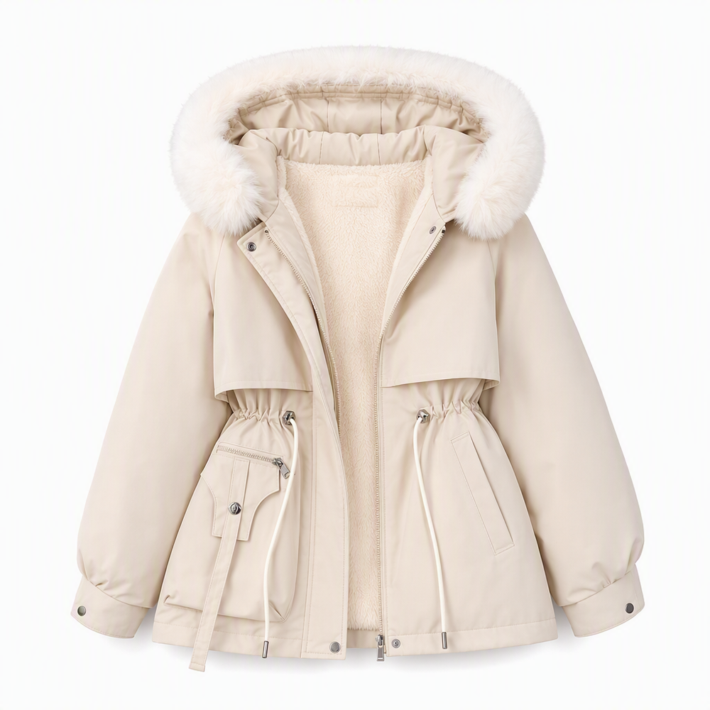 Lena | Parka de Inverno Quente com Capuz de Pelo Sintético