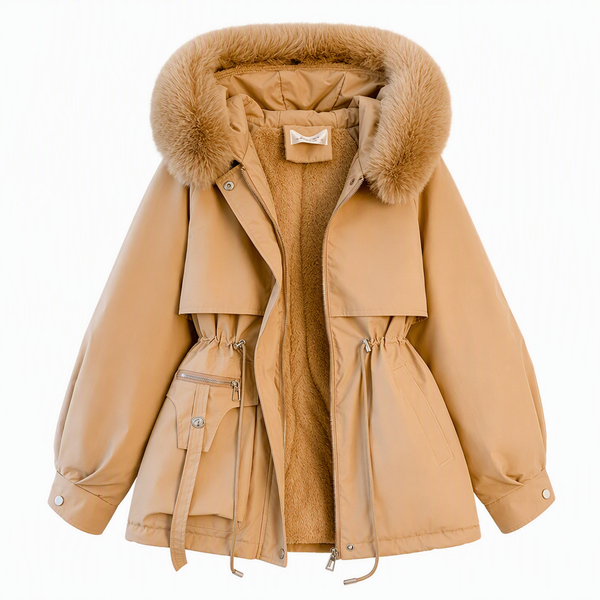 Lena | Parka de Inverno Quente com Capuz de Pelo Sintético