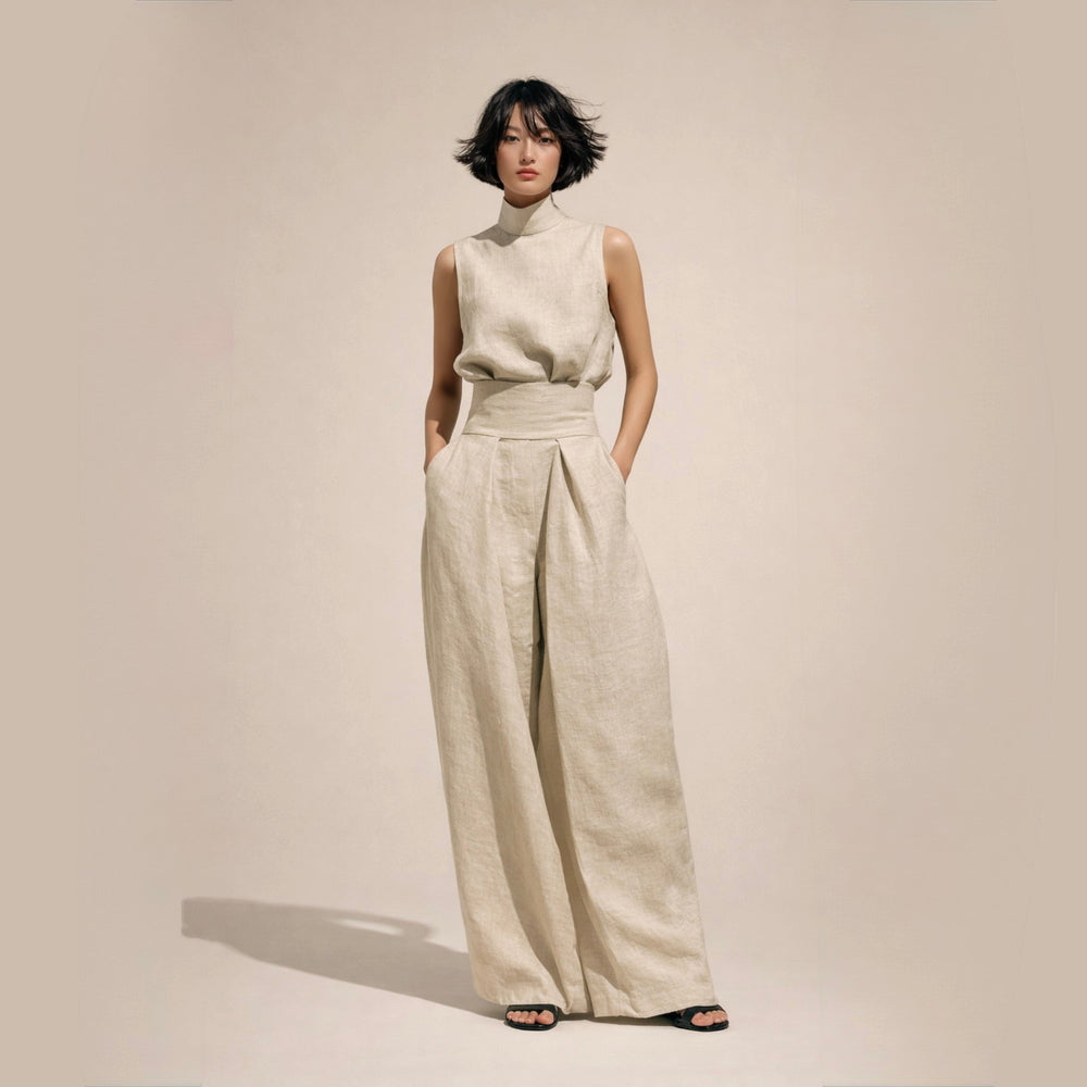 Elisa - Macacão Elegante de Cintura Alta
