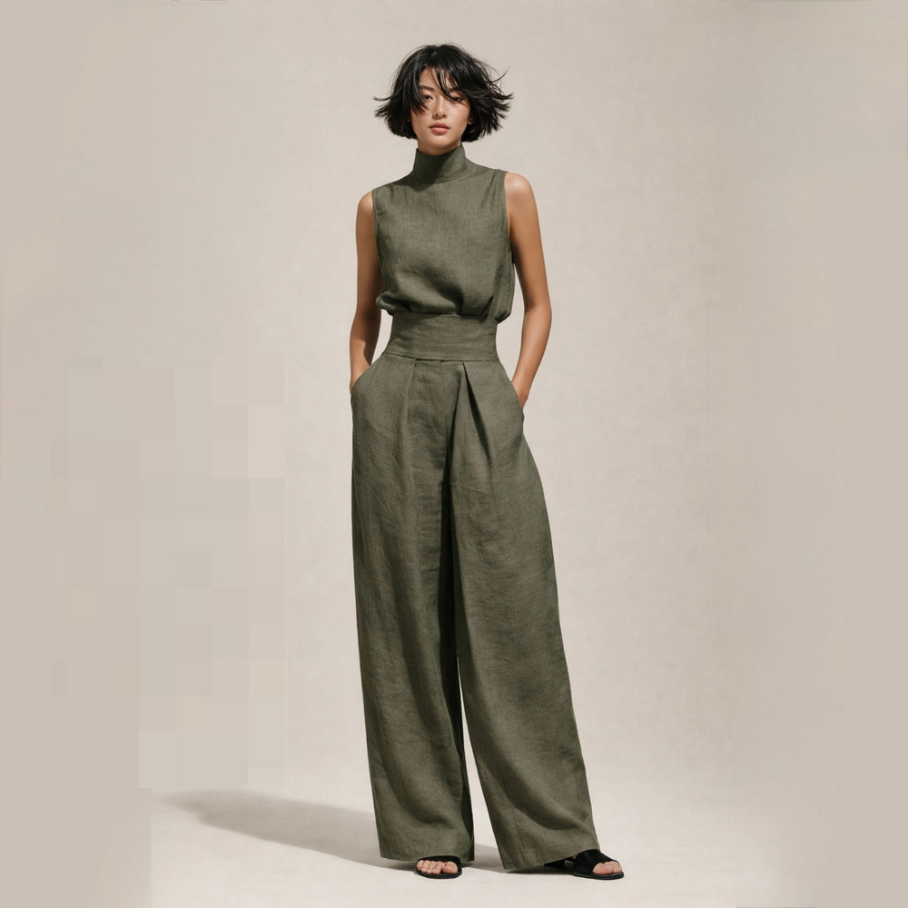 Elisa - Macacão Elegante de Cintura Alta
