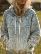 Estampado azul e creme