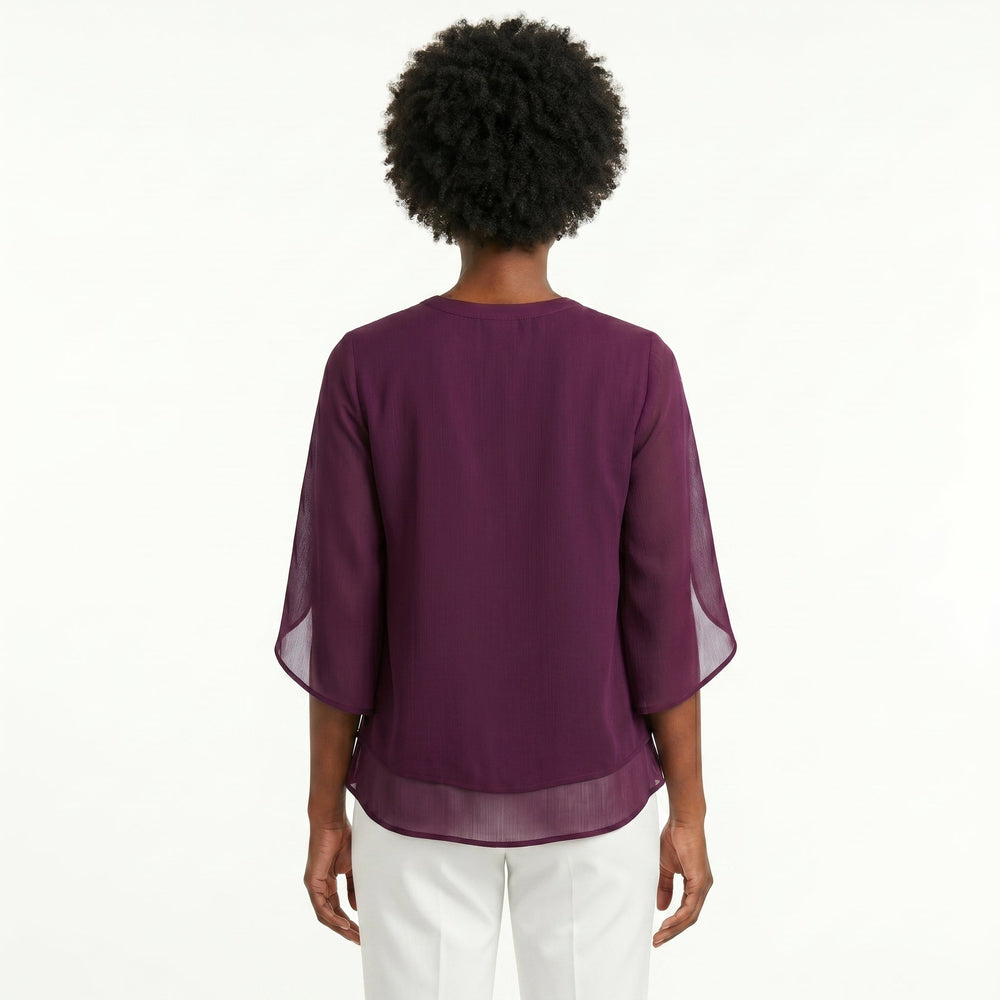 Francisca - Blusa com Mangas de Folhos