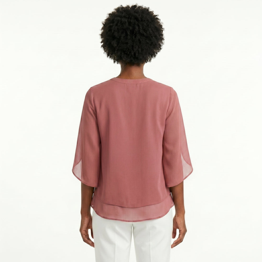 Francisca - Blusa com Mangas de Folhos