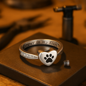 Paloma | Anel Recordação Patinha e Coração