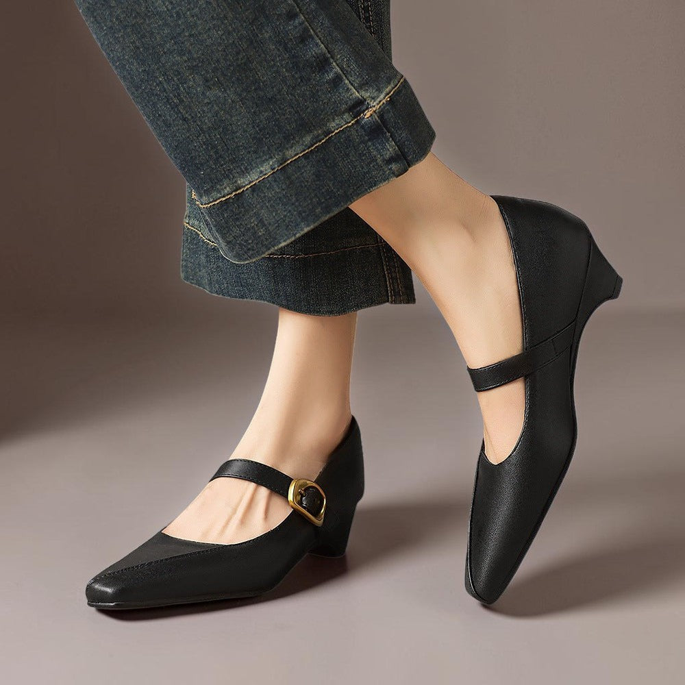 Cristina | Sapatos Mary Jane de Salto com Fivela