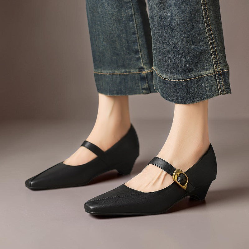 Cristina | Sapatos Mary Jane de Salto com Fivela