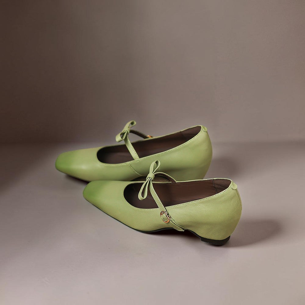 Fernanda | Sapatos Mary Jane de Salto com Laço