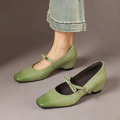 Fernanda | Sapatos Mary Jane de Salto com Laço