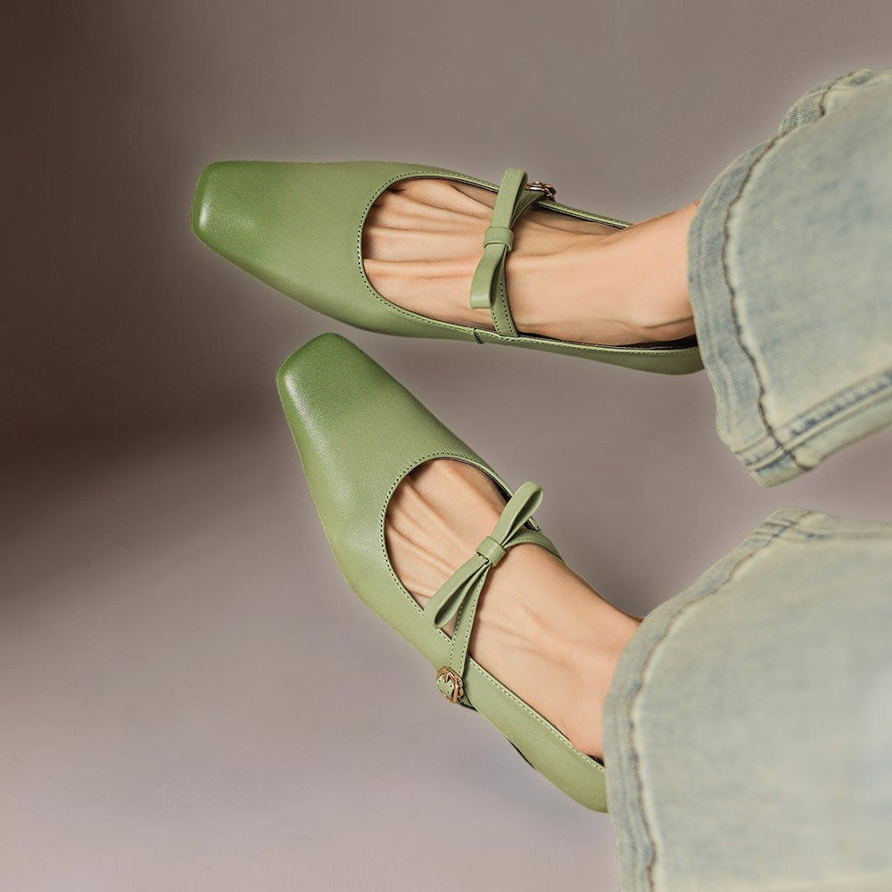 Fernanda | Sapatos Mary Jane de Salto com Laço