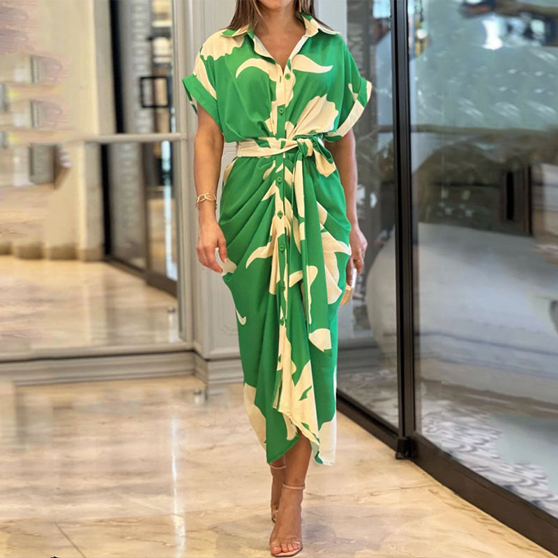 Patrícia | Vestido Camiseiro Elegante com Cinto